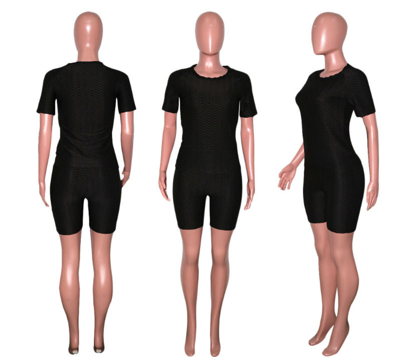 2021 antibacteriële goede kwaliteit 2 stuks set yoga shirt korte broek jogger korte broek trainingsschoenen sportkleding