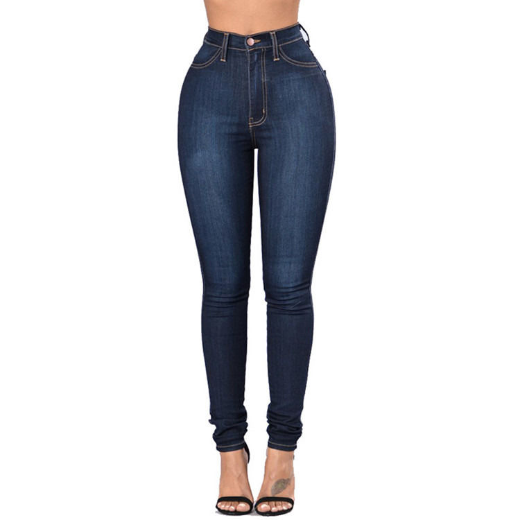 Fade Proof Sexy gekleurde High-elastic Skinny Jeans Vrouwen potlood solide kleur