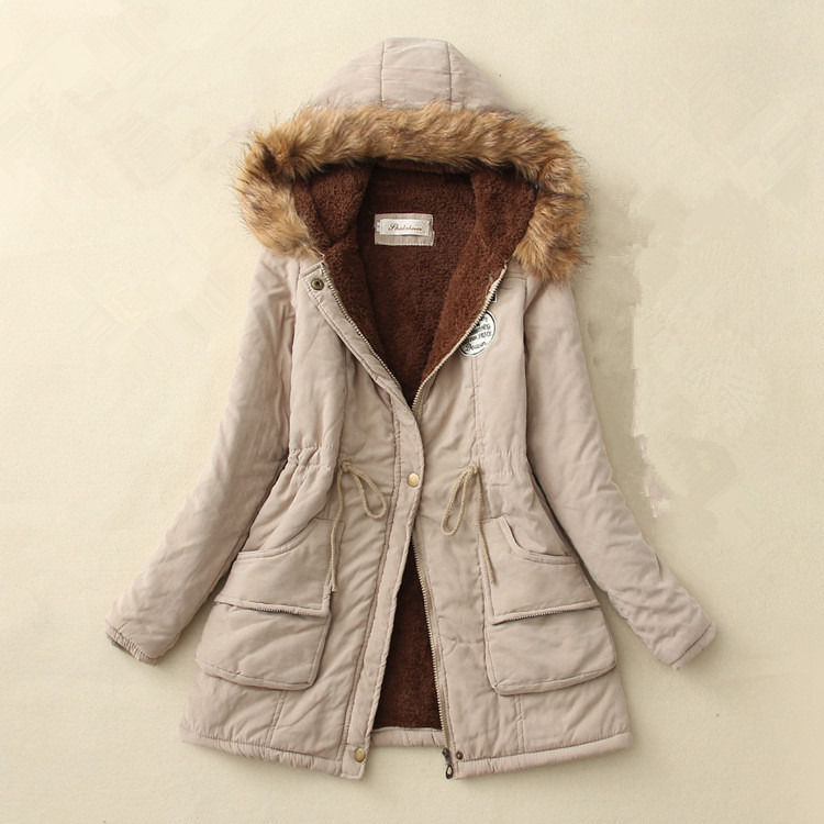 2019 Winter Jacket Vrouwen ademend Casual Dikke Parka Jacket Met Warm Wolle Lining Fur Kraag