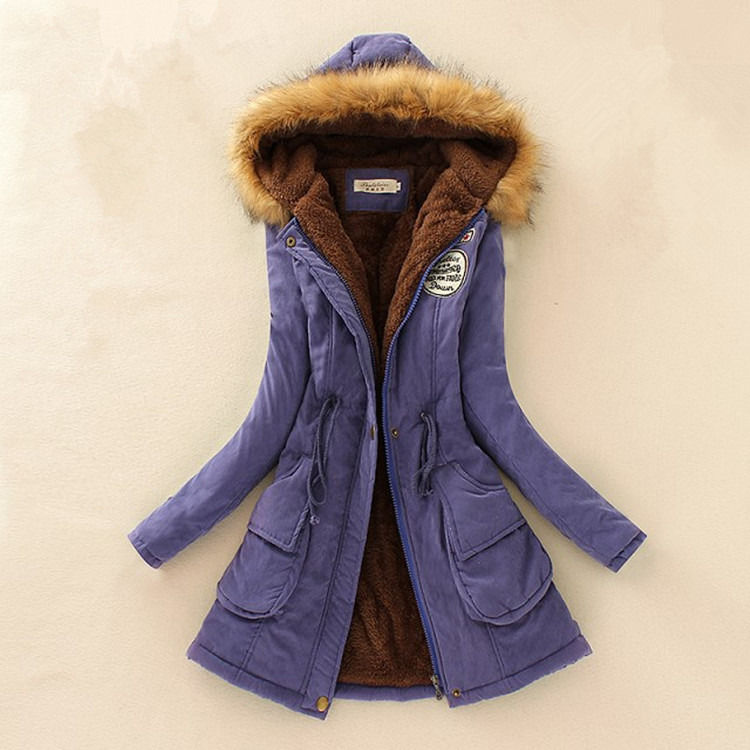 2019 Winter Jacket Vrouwen ademend Casual Dikke Parka Jacket Met Warm Wolle Lining Fur Kraag