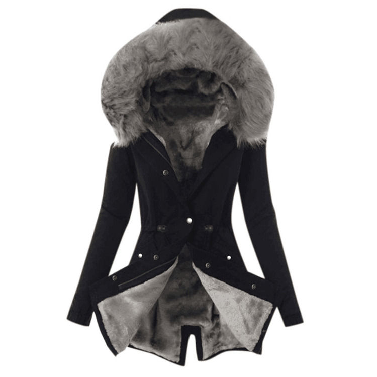 Waterdicht 2020 damesjas voor buitenkleding warm bont kraag fleece damesjassen katoen capot jas