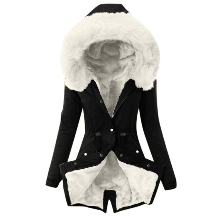 Waterdicht 2020 damesjas voor buitenkleding warm bont kraag fleece damesjassen katoen capot jas