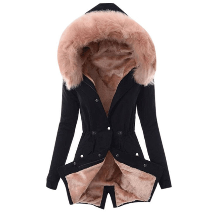 Waterdicht 2020 damesjas voor buitenkleding warm bont kraag fleece damesjassen katoen capot jas