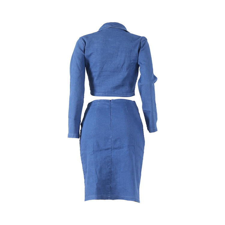 Mode stijl plus size sexy denim rooster rok met bovenste set twee stukken set rooster casual rok